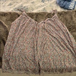 Anthropologie (pure gold) tank with tie sleeves